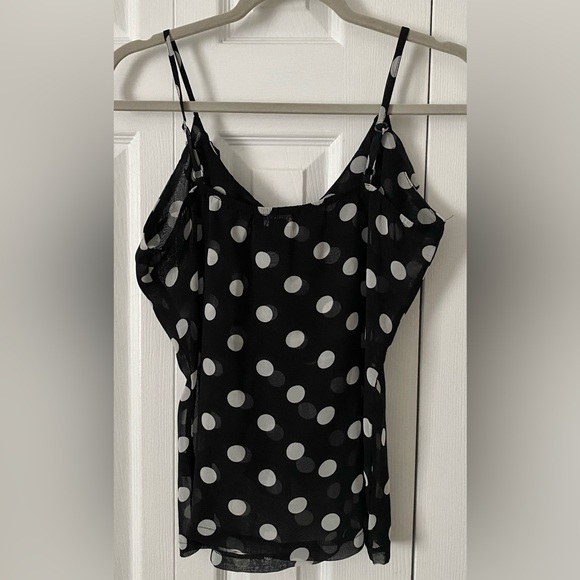 HEARTBEAT women’s black with white polka dots top x-small - Picture 3 of 5